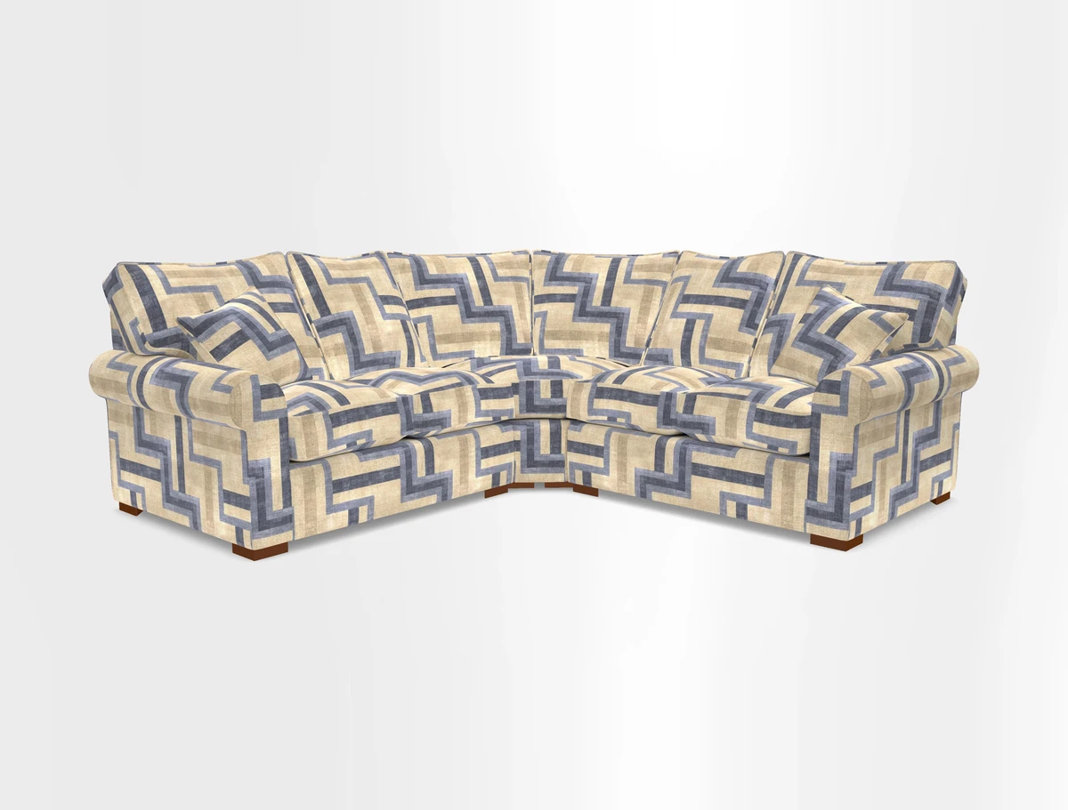 Upperton Corner Sofa RHF & LHF in Two Tone Plain Biscuit  - Loose cover option available