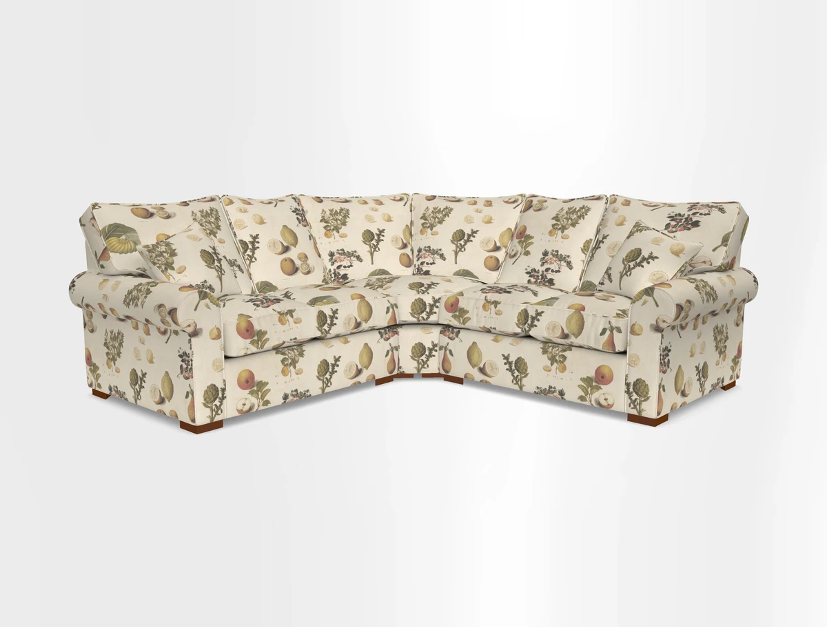 Upperton Corner Sofa RHF & LHF in Two Tone Plain Biscuit  - Loose cover option available