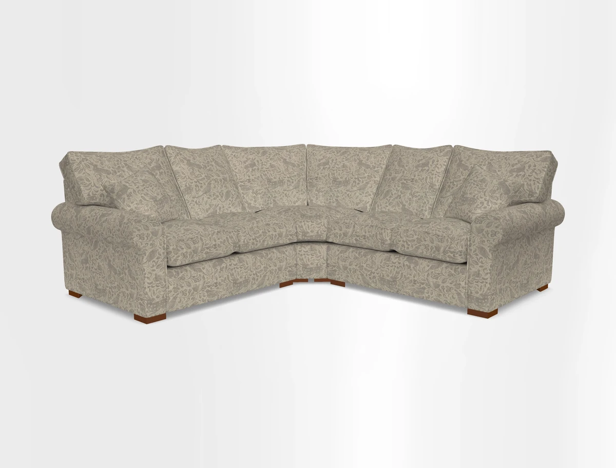 Upperton Corner Sofa RHF & LHF in Two Tone Plain Biscuit  - Loose cover option available