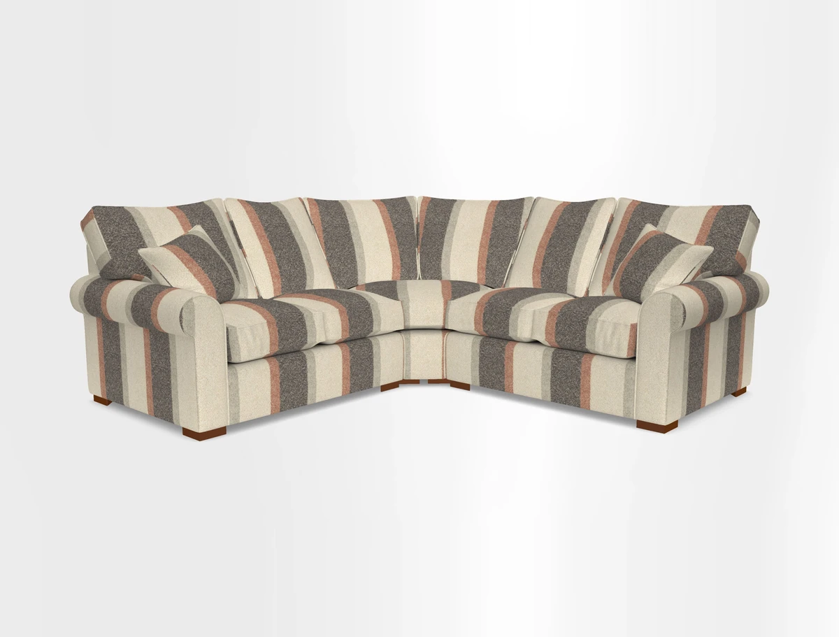 Upperton Corner Sofa RHF & LHF in Two Tone Plain Biscuit  - Loose cover option available