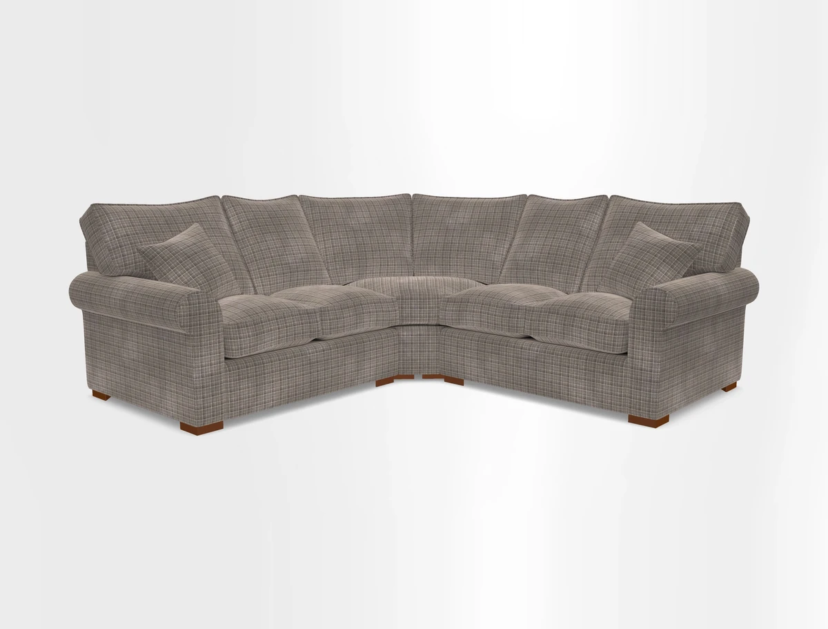 Upperton Corner Sofa RHF & LHF in Two Tone Plain Biscuit  - Loose cover option available