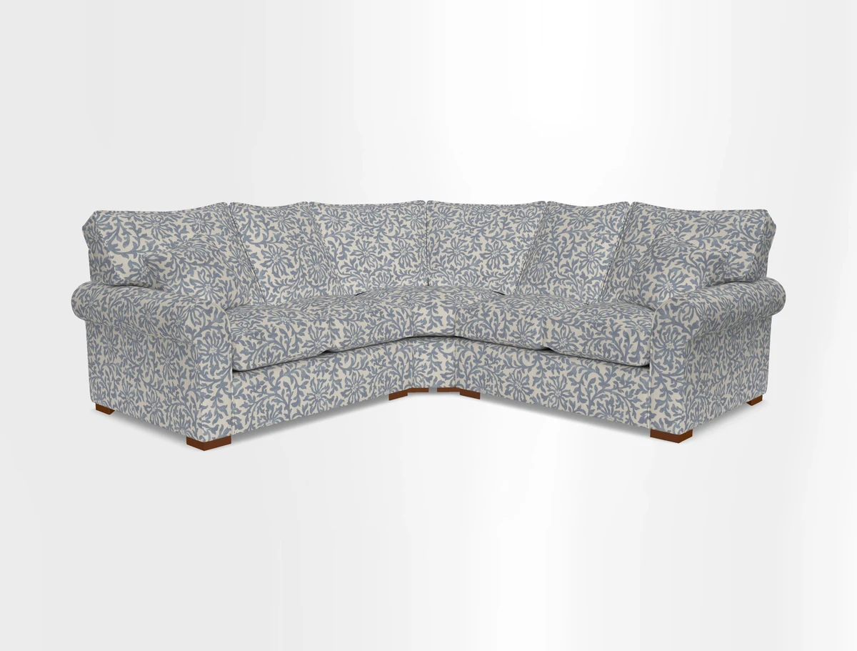 Upperton Corner Sofa RHF & LHF in Two Tone Plain Biscuit  - Loose cover option available