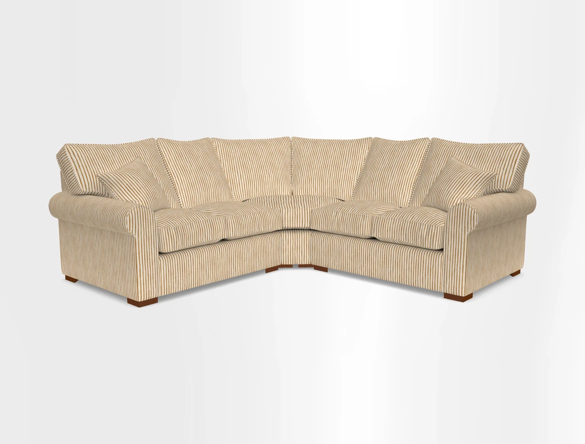 Upperton Corner Sofa RHF & LHF in Two Tone Plain Biscuit  - Loose cover option available