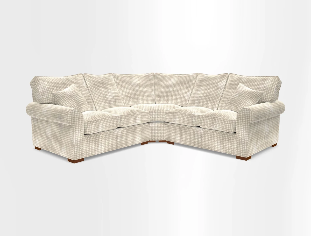 Upperton Corner Sofa RHF & LHF in Two Tone Plain Biscuit  - Loose cover option available