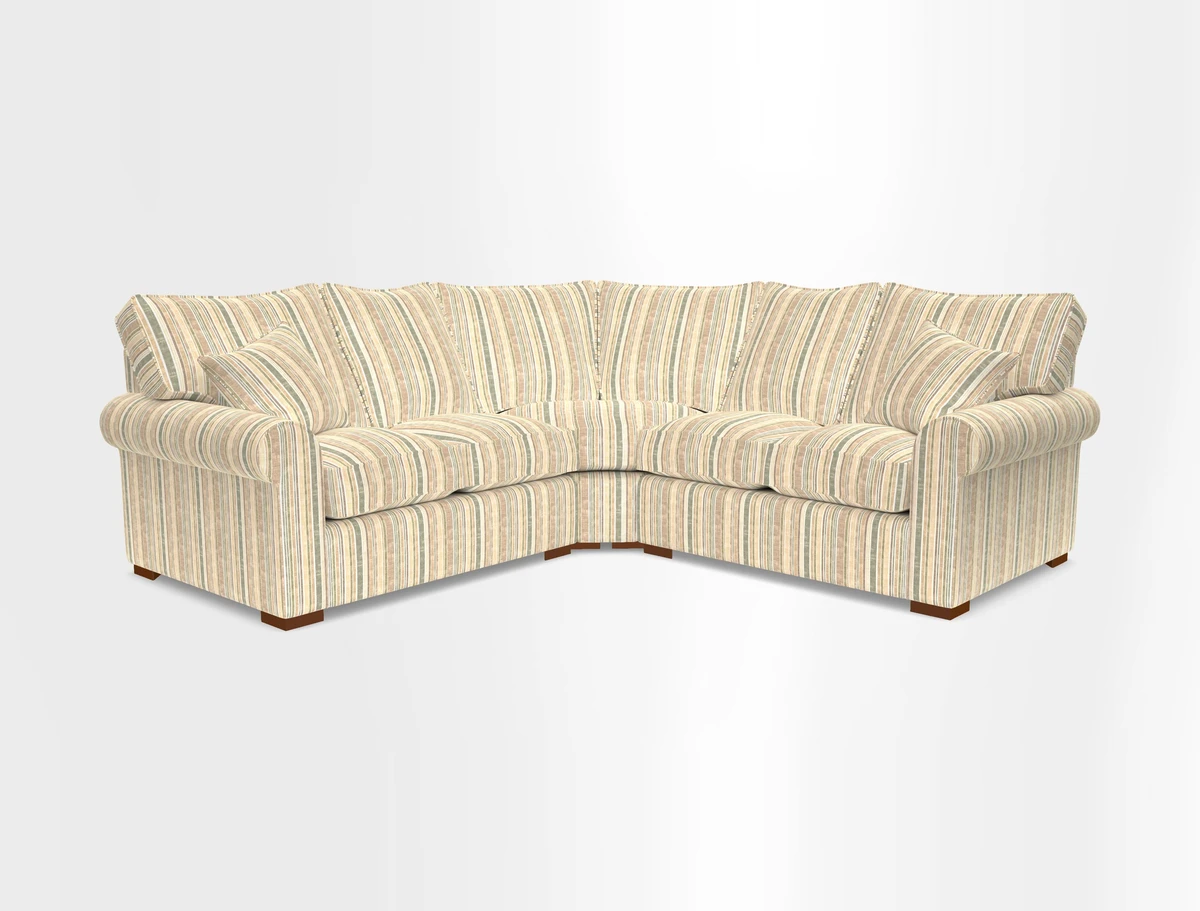Upperton Corner Sofa RHF & LHF in Two Tone Plain Biscuit  - Loose cover option available