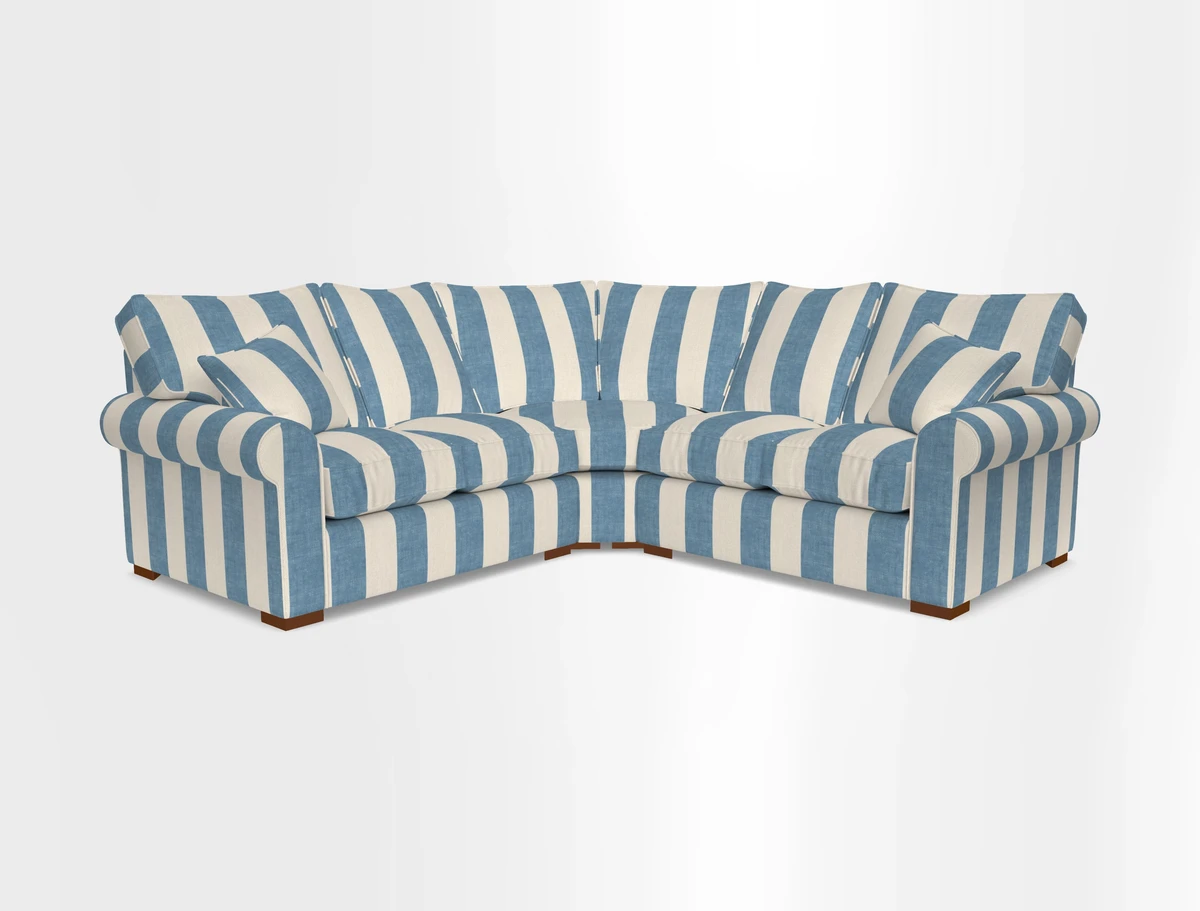 Upperton Corner Sofa RHF & LHF in Two Tone Plain Biscuit  - Loose cover option available
