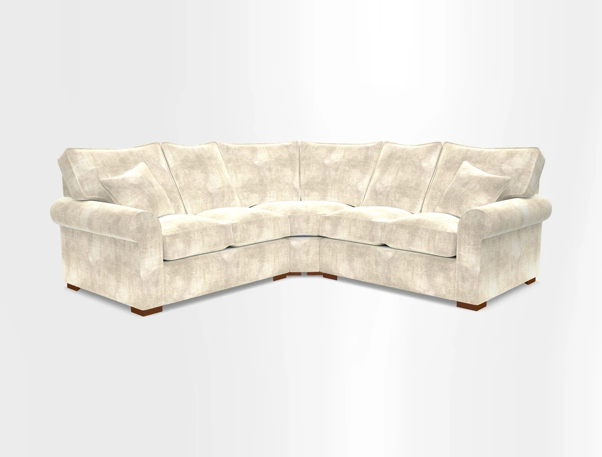 Upperton Corner Sofa RHF & LHF in Two Tone Plain Biscuit  - Loose cover option available