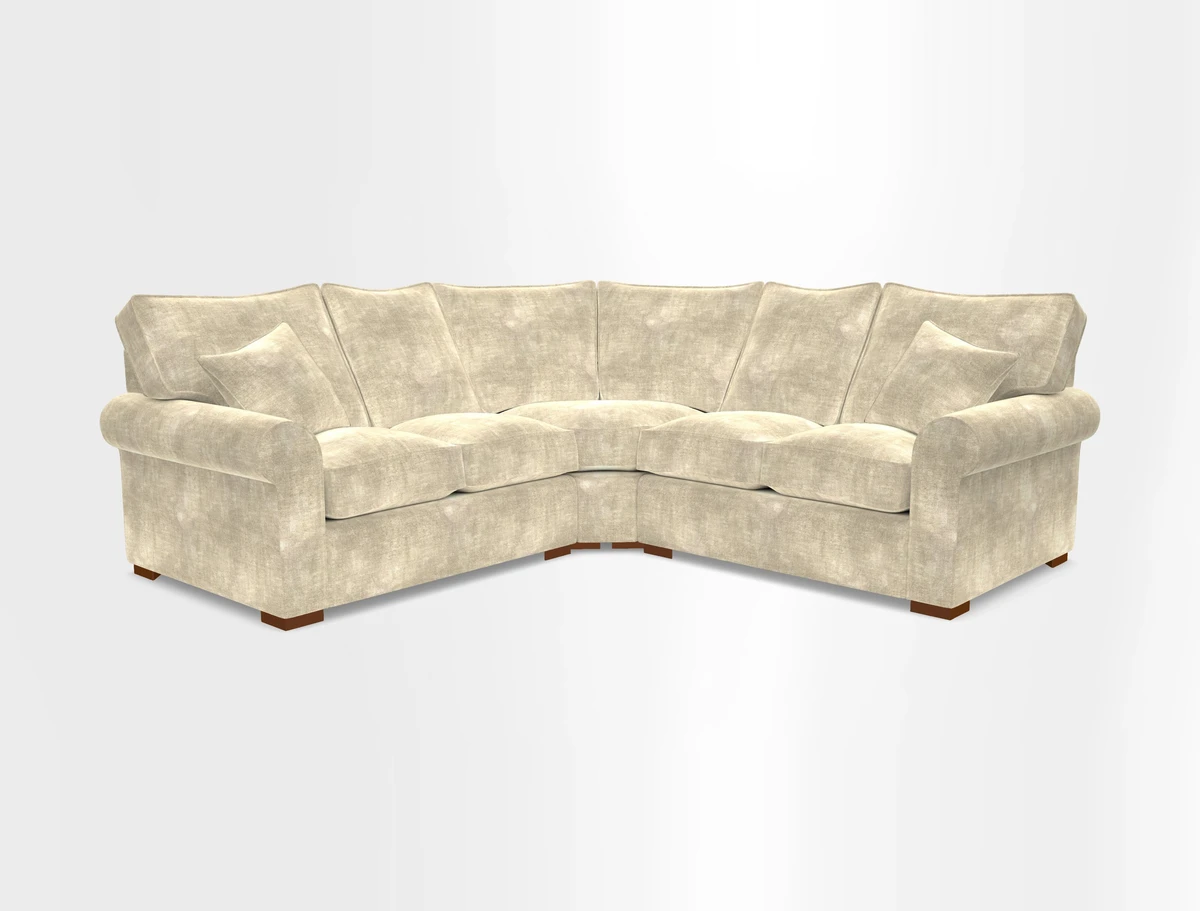 Upperton Corner Sofa RHF & LHF in Two Tone Plain Biscuit  - Loose cover option available