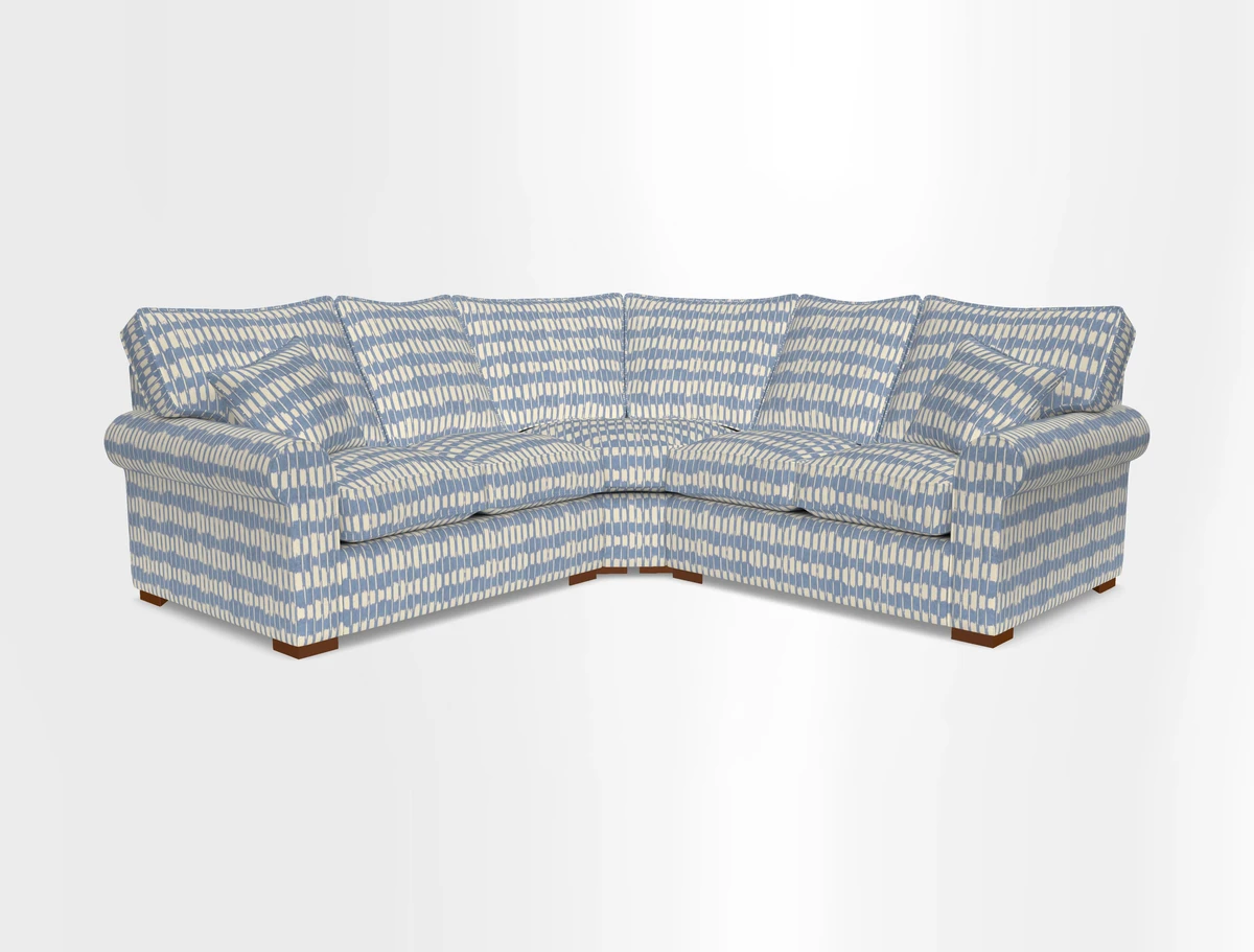 Upperton Corner Sofa RHF & LHF in Two Tone Plain Biscuit  - Loose cover option available