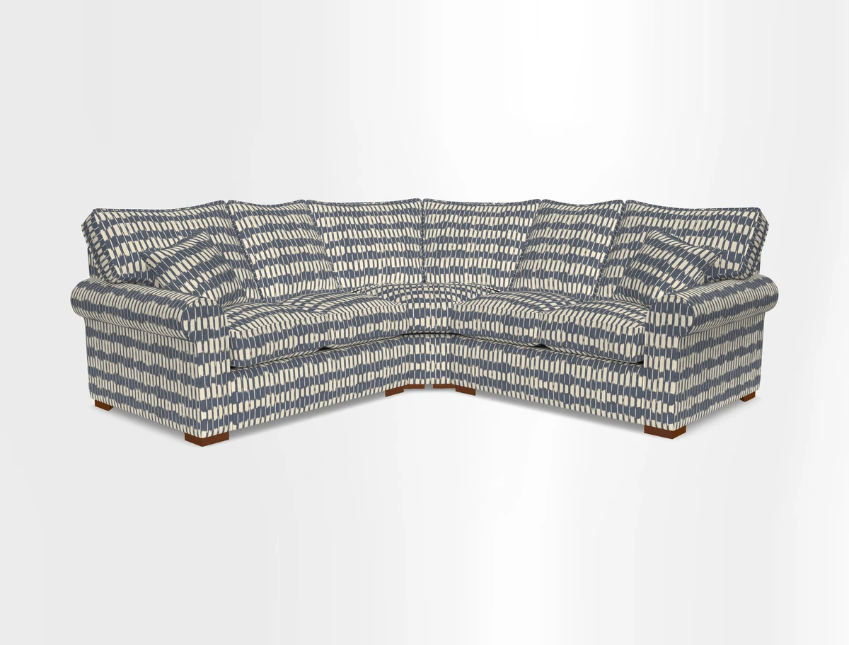 Upperton Corner Sofa RHF & LHF in Two Tone Plain Biscuit  - Loose cover option available