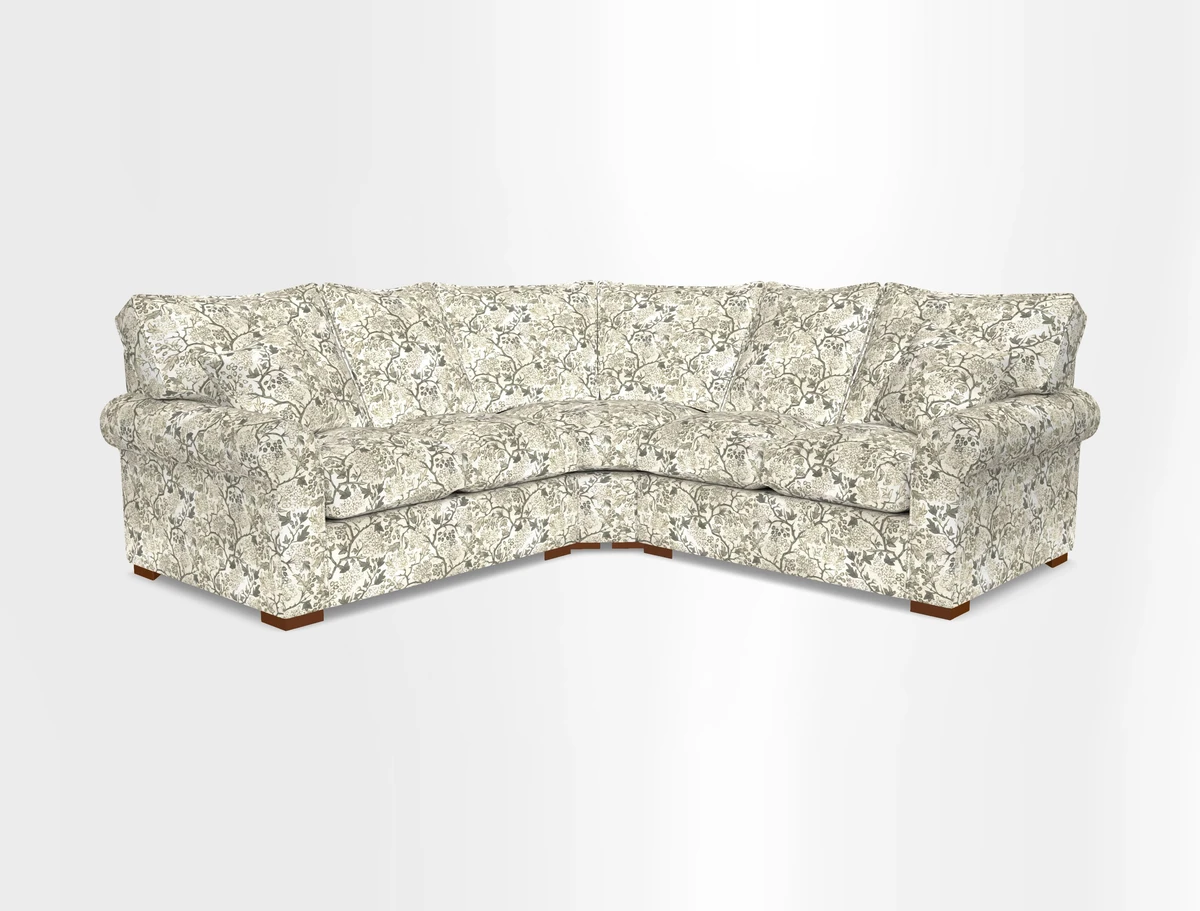Upperton Corner Sofa RHF & LHF in Two Tone Plain Biscuit  - Loose cover option available