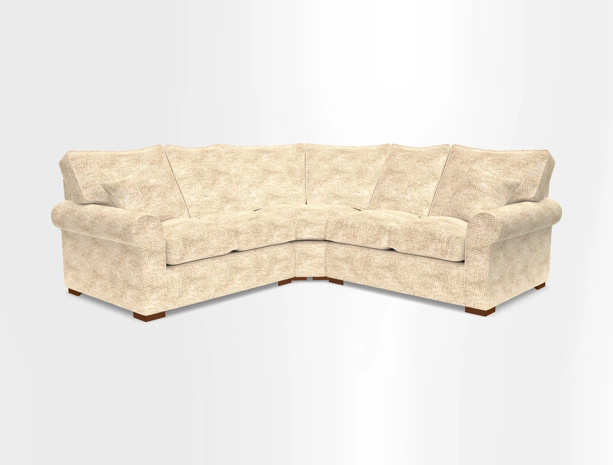 Upperton Corner Sofa RHF & LHF in Two Tone Plain Biscuit  - Loose cover option available