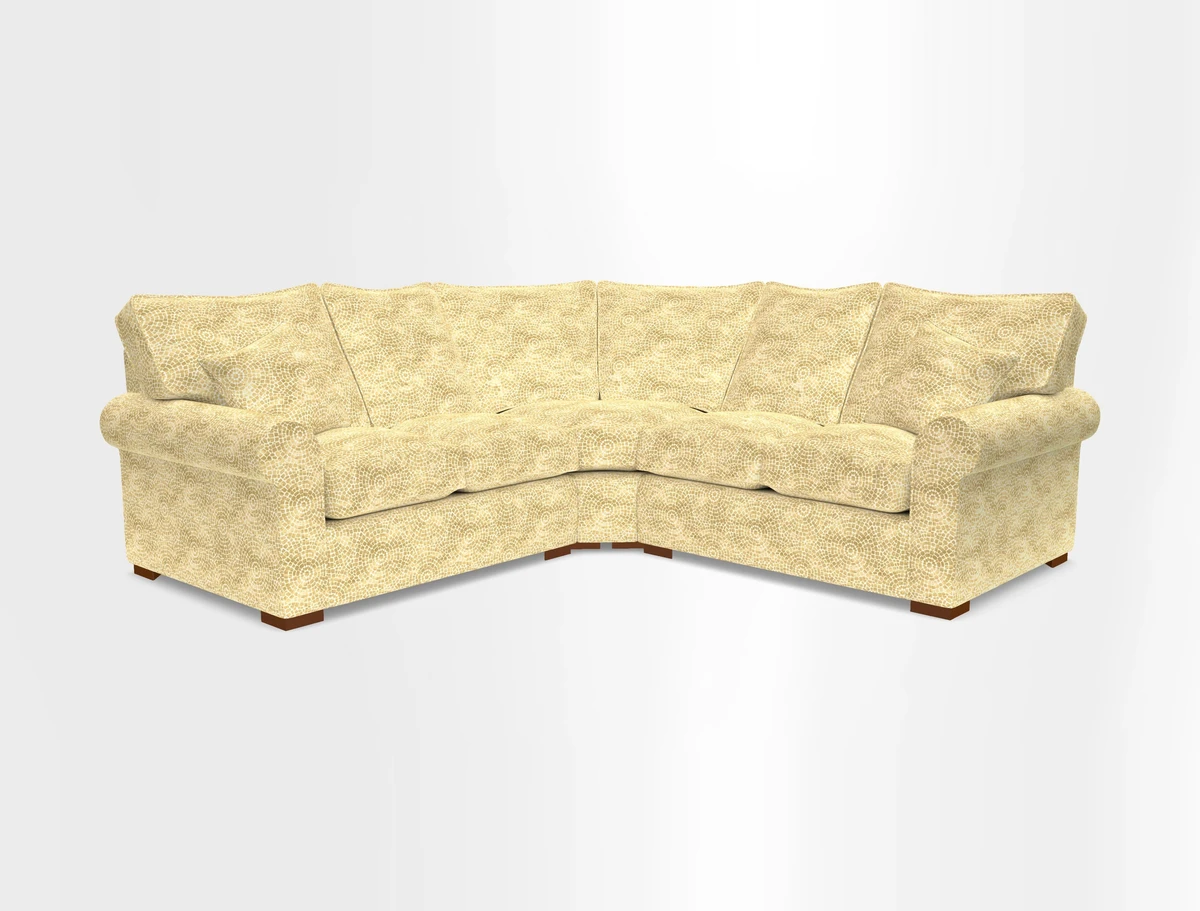 Upperton Corner Sofa RHF & LHF in Two Tone Plain Biscuit  - Loose cover option available