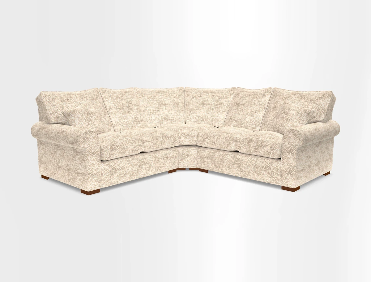 Upperton Corner Sofa RHF & LHF in Two Tone Plain Biscuit  - Loose cover option available