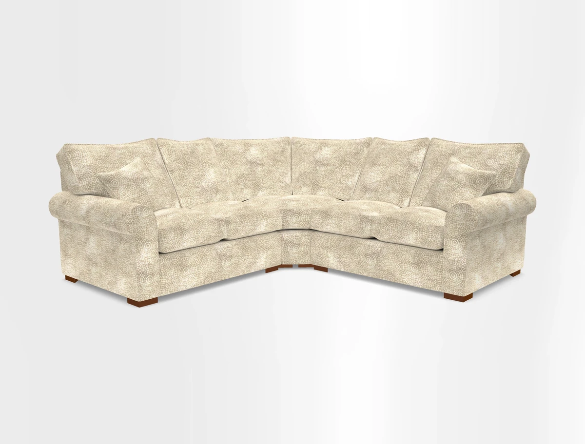 Upperton Corner Sofa RHF & LHF in Two Tone Plain Biscuit  - Loose cover option available