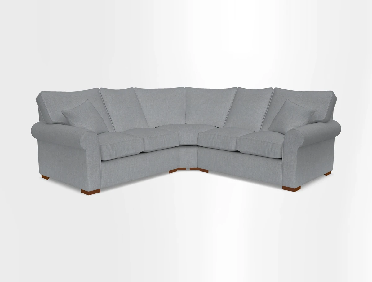 Upperton Corner Sofa RHF & LHF in Two Tone Plain Biscuit  - Loose cover option available