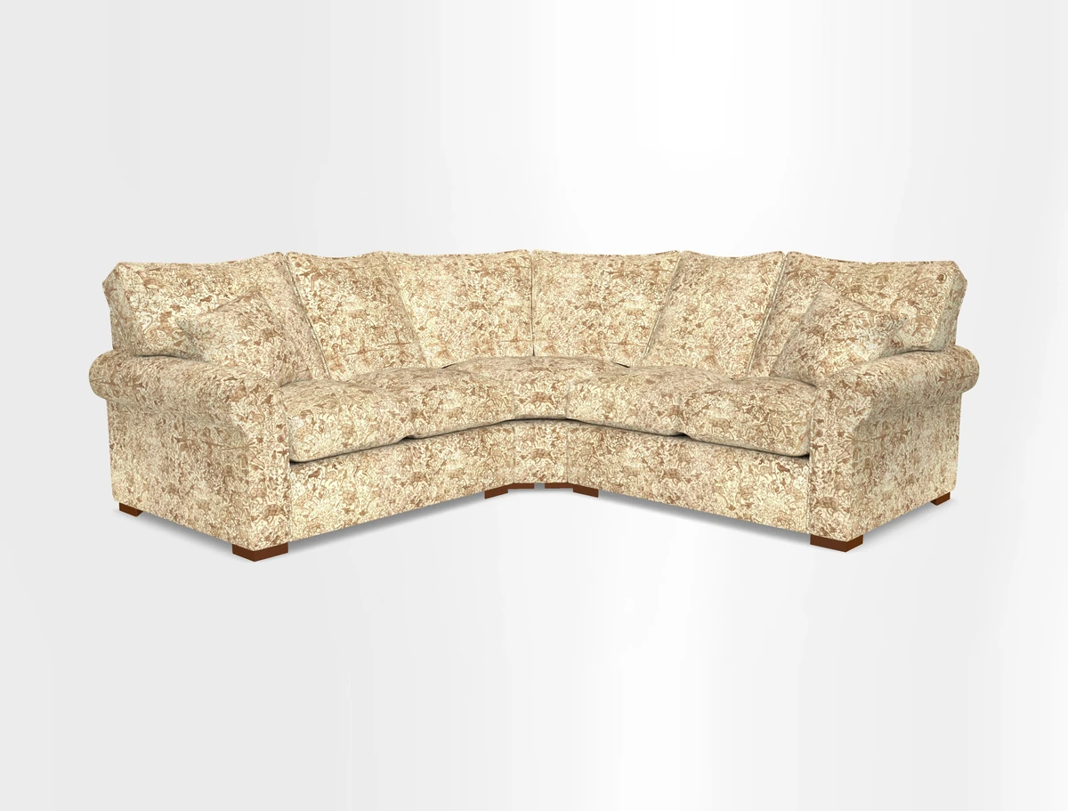 Upperton Corner Sofa RHF & LHF in Two Tone Plain Biscuit  - Loose cover option available