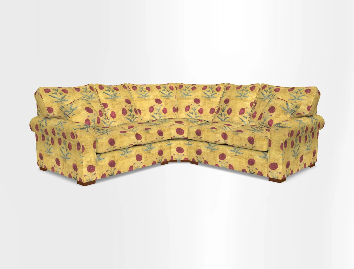 Upperton Corner Sofa RHF & LHF in Two Tone Plain Biscuit  - Loose cover option available