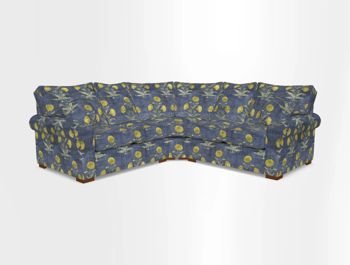 Upperton Corner Sofa RHF & LHF in Two Tone Plain Biscuit  - Loose cover option available