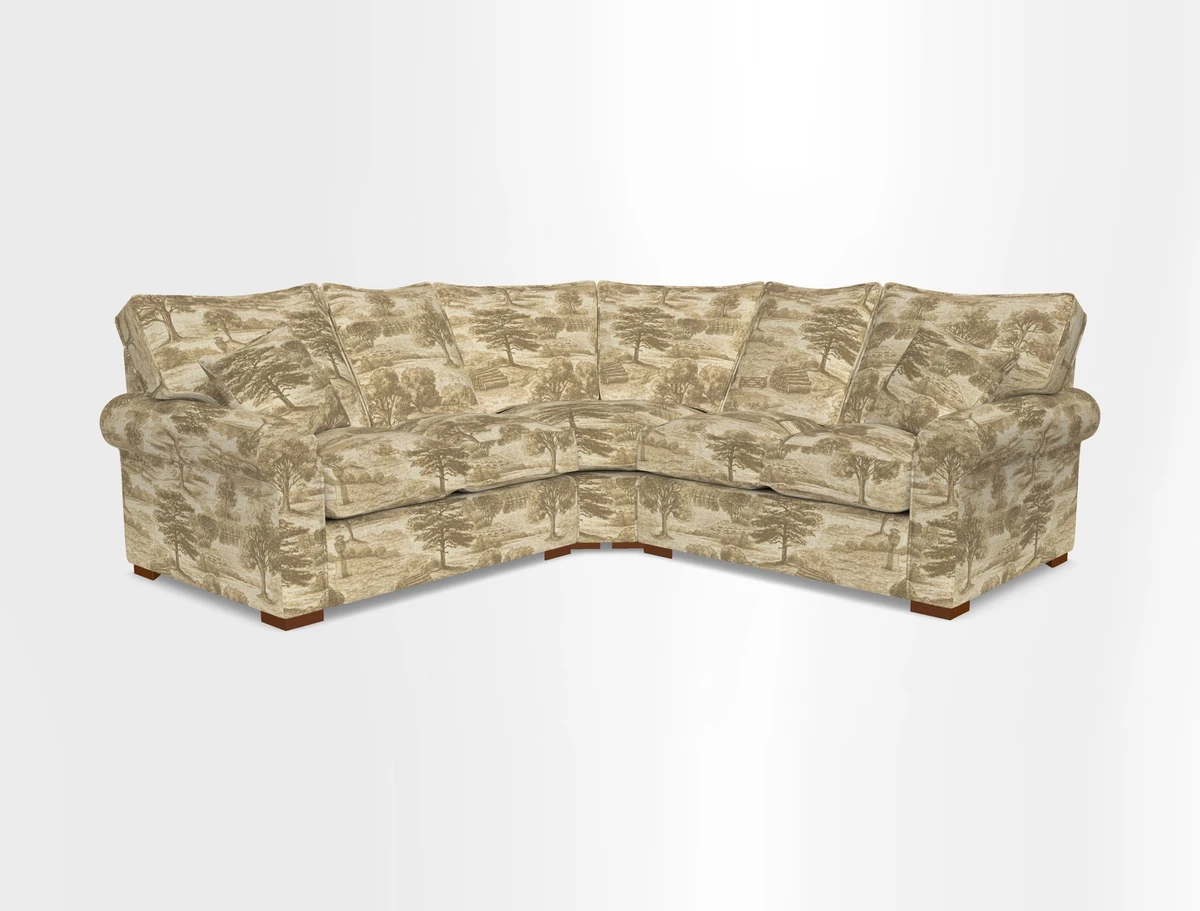 Upperton Corner Sofa RHF & LHF in Two Tone Plain Biscuit  - Loose cover option available