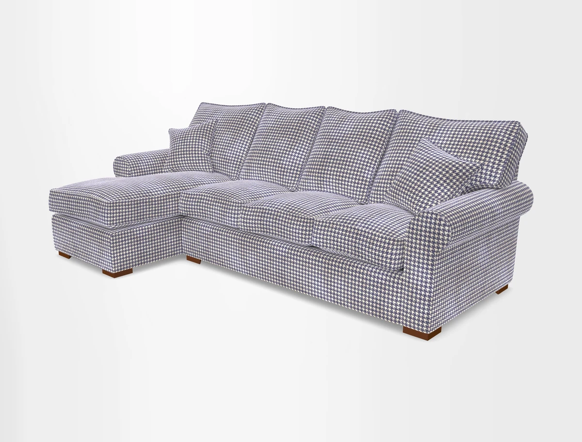 Upperton Chaise LHF in Two Tone Plain Biscuit - Loose cover option available