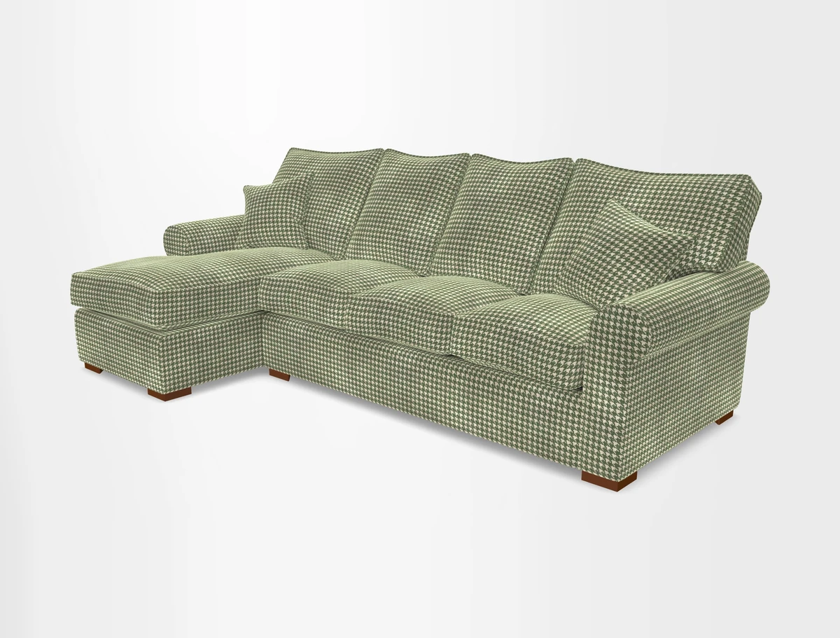 Upperton Chaise LHF in Two Tone Plain Biscuit - Loose cover option available