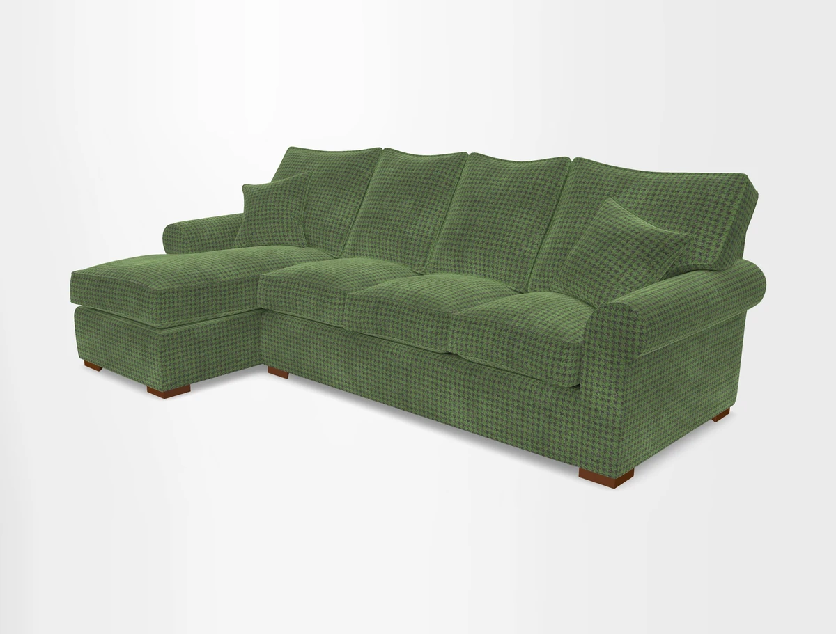 Upperton Chaise LHF in Two Tone Plain Biscuit - Loose cover option available