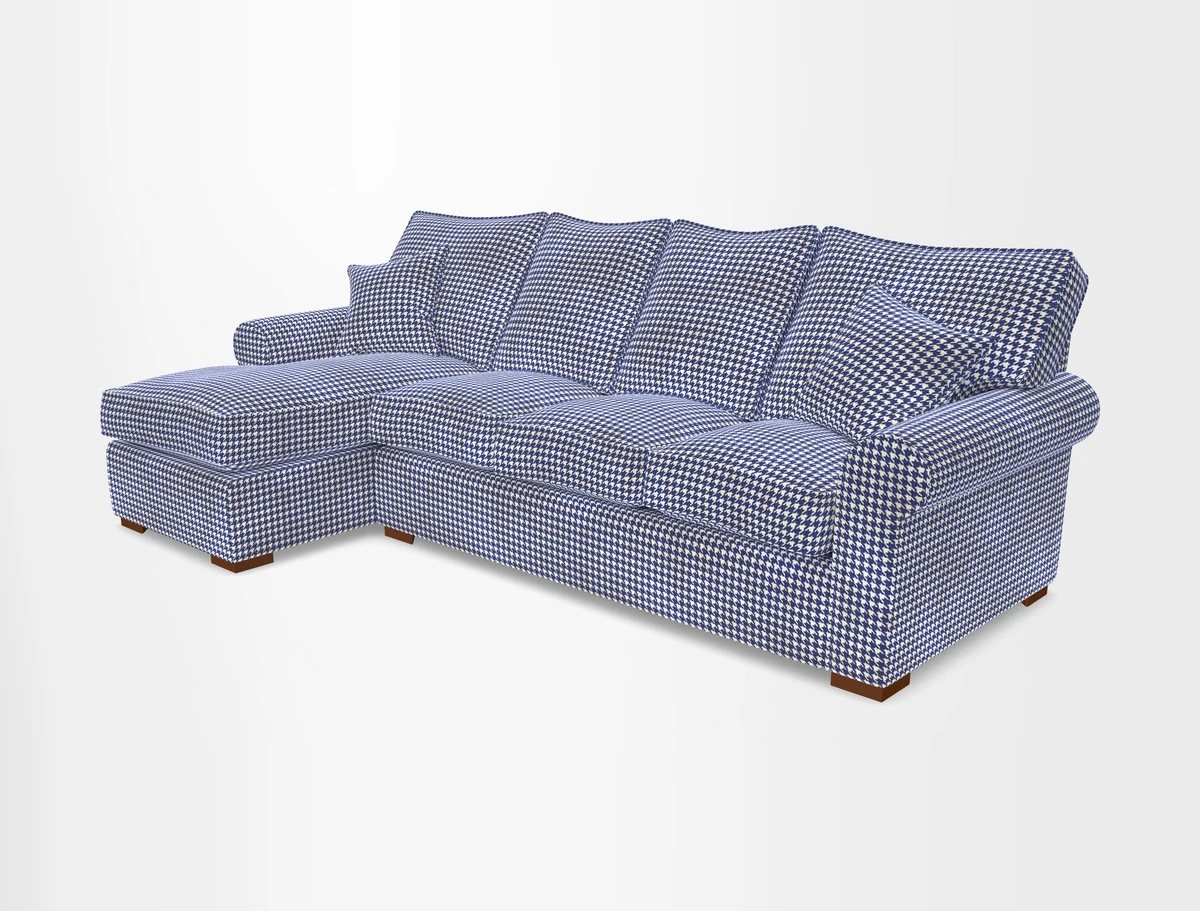 Upperton Chaise LHF in Two Tone Plain Biscuit - Loose cover option available