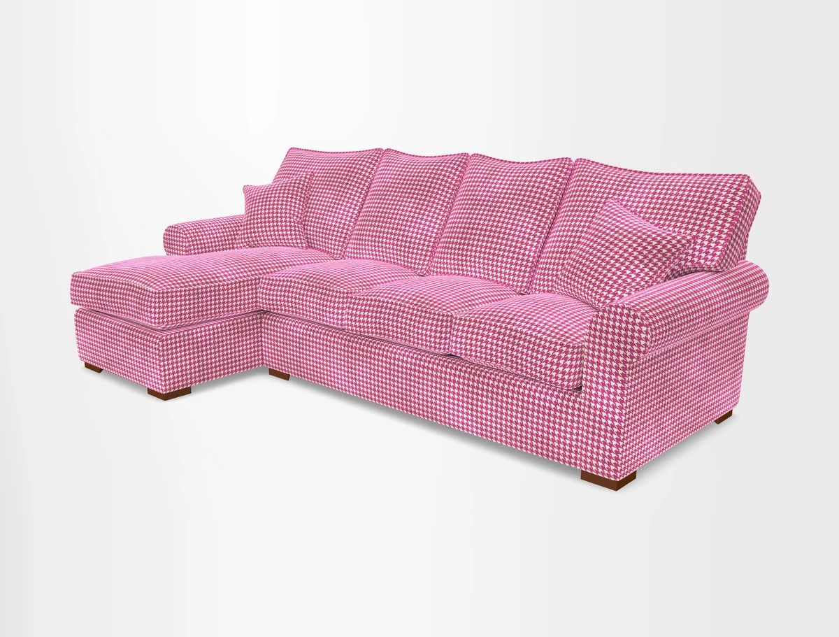 Upperton Chaise LHF in Two Tone Plain Biscuit - Loose cover option available