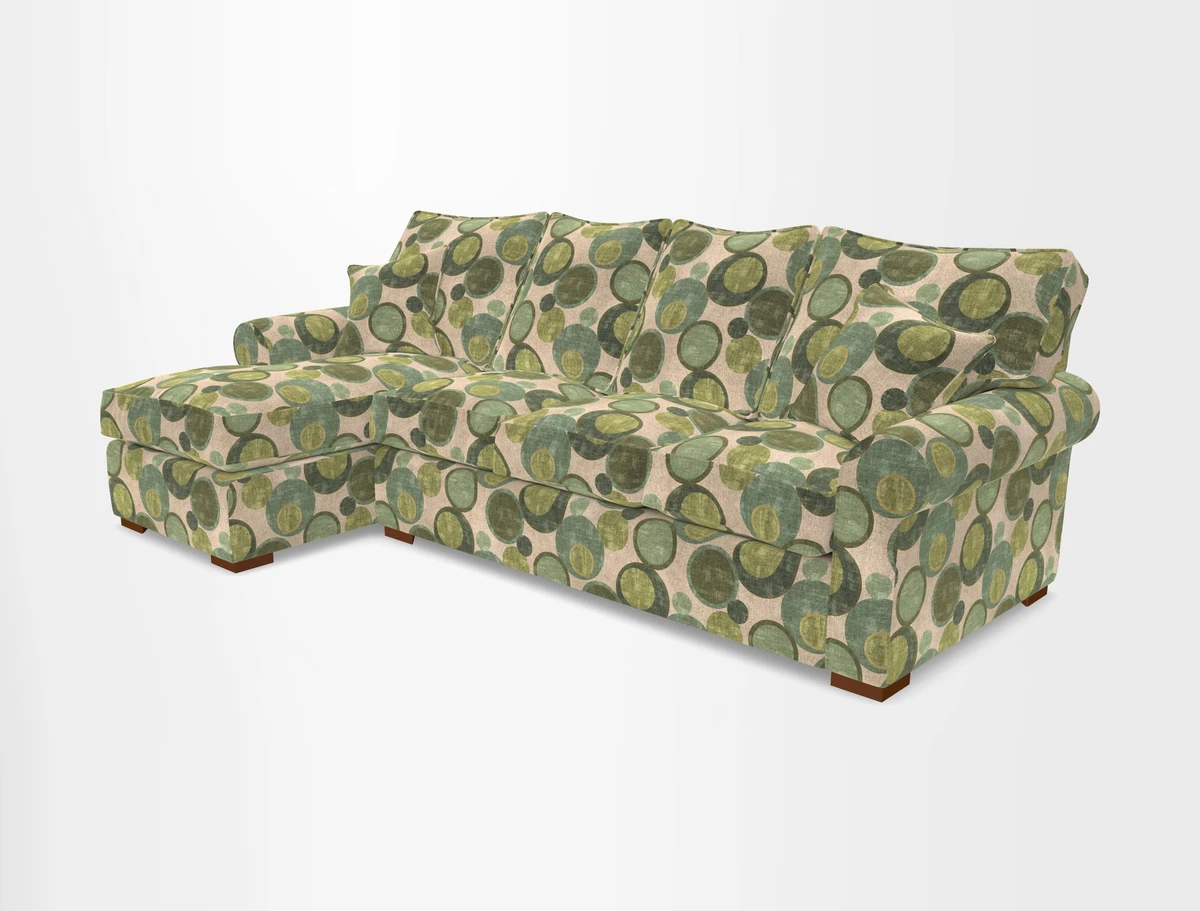 Upperton Chaise LHF in Two Tone Plain Biscuit - Loose cover option available