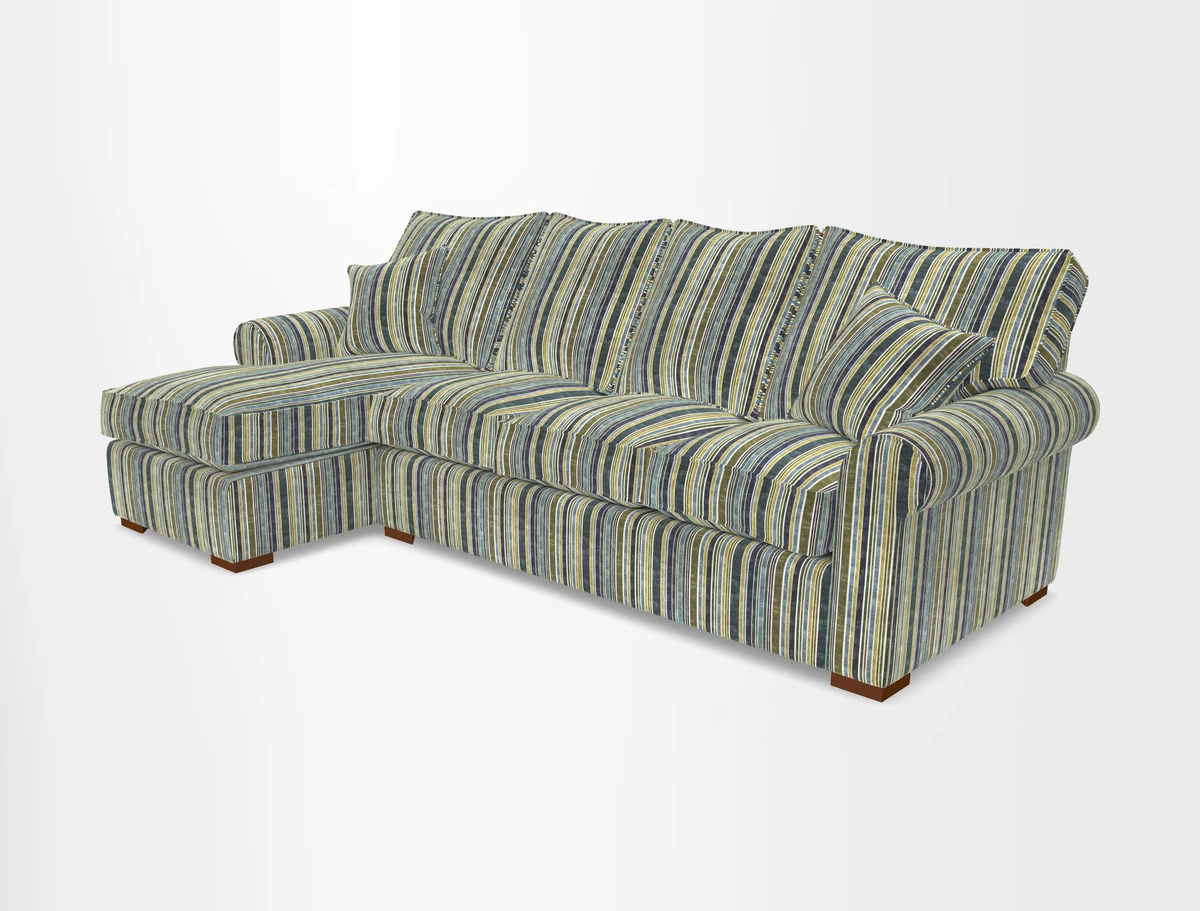 Upperton Chaise LHF in Two Tone Plain Biscuit - Loose cover option available
