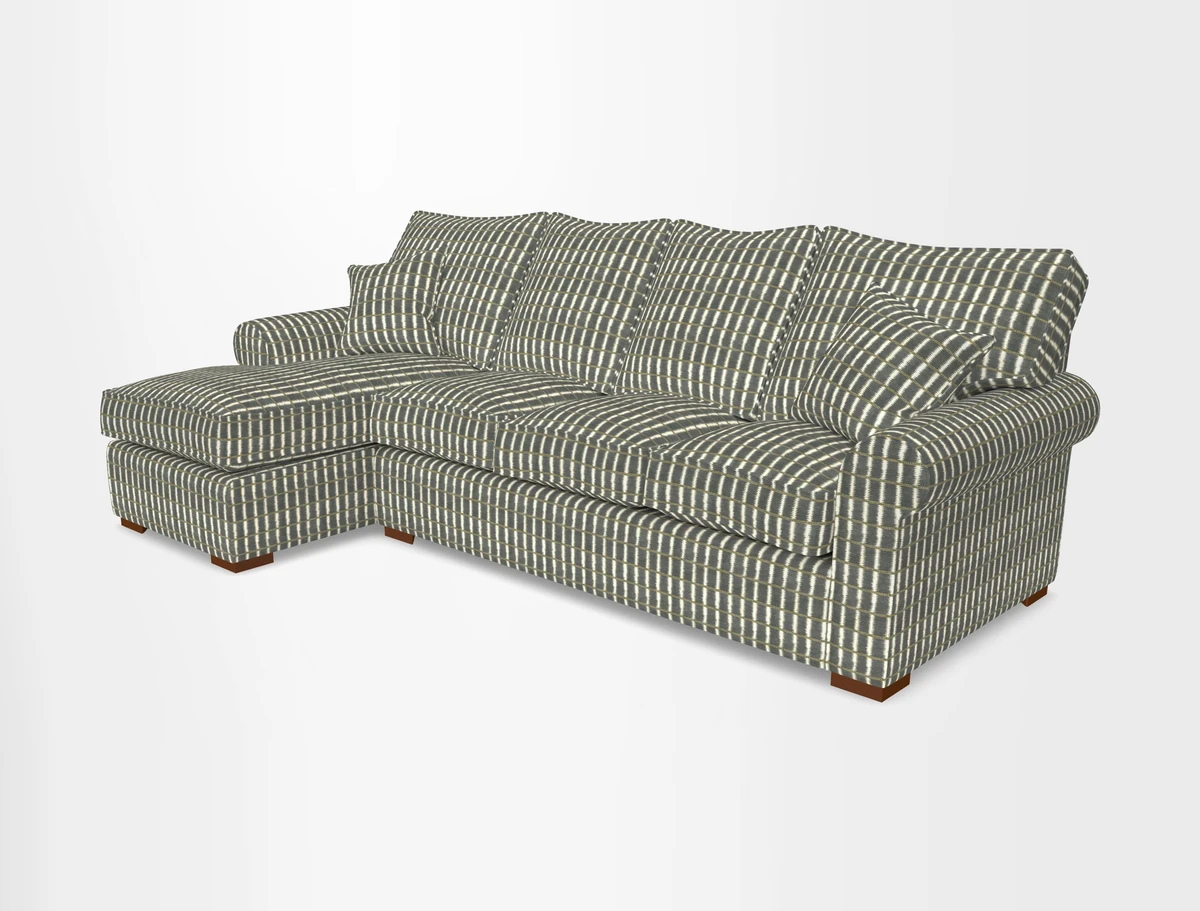Upperton Chaise LHF in Two Tone Plain Biscuit - Loose cover option available