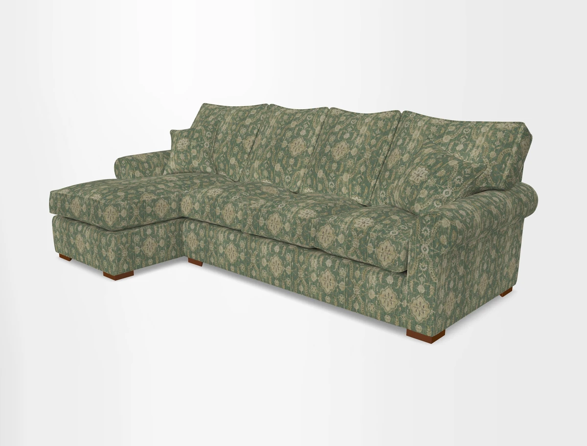 Upperton Chaise LHF in Two Tone Plain Biscuit - Loose cover option available