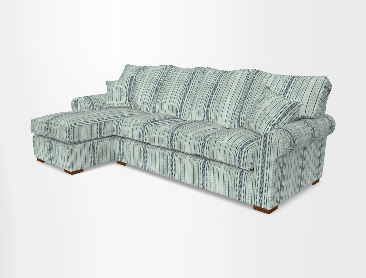 Upperton Chaise LHF in Two Tone Plain Biscuit - Loose cover option available