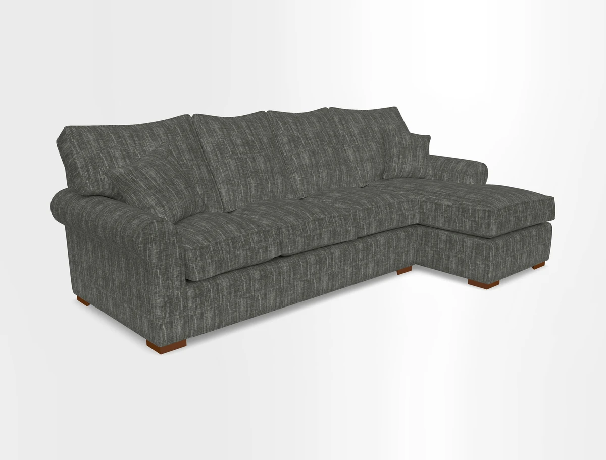 Upperton Chaise RHF in Two Tone Plain Biscuit - Loose cover option available