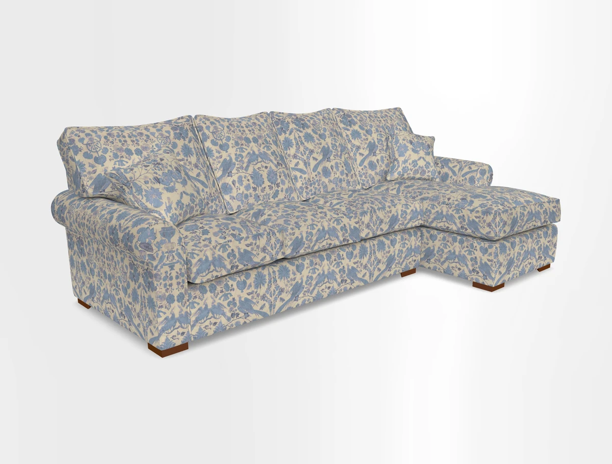 Upperton Chaise RHF in Two Tone Plain Biscuit - Loose cover option available