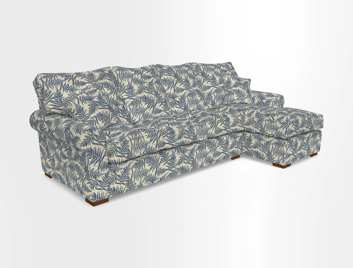 Upperton Chaise RHF in Two Tone Plain Biscuit - Loose cover option available