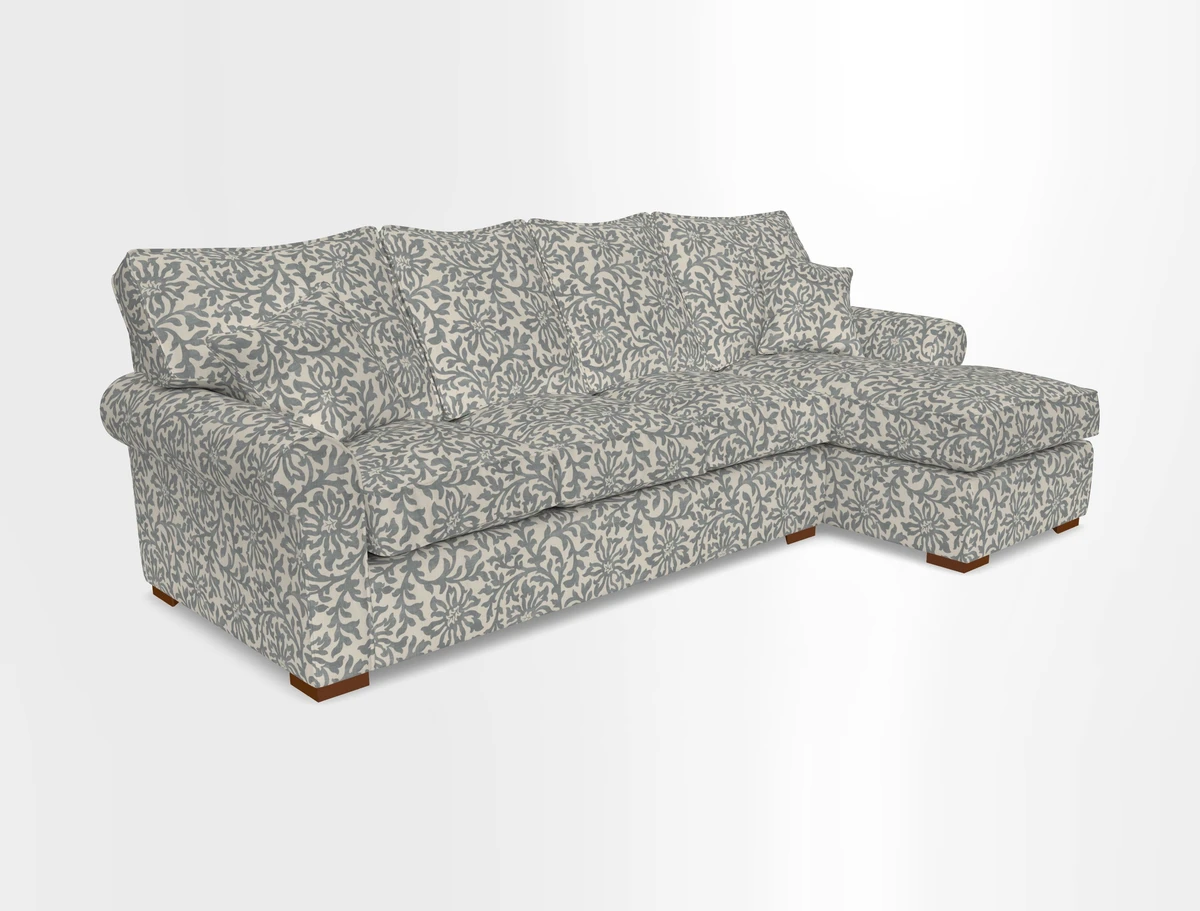 Upperton Chaise RHF in Two Tone Plain Biscuit - Loose cover option available