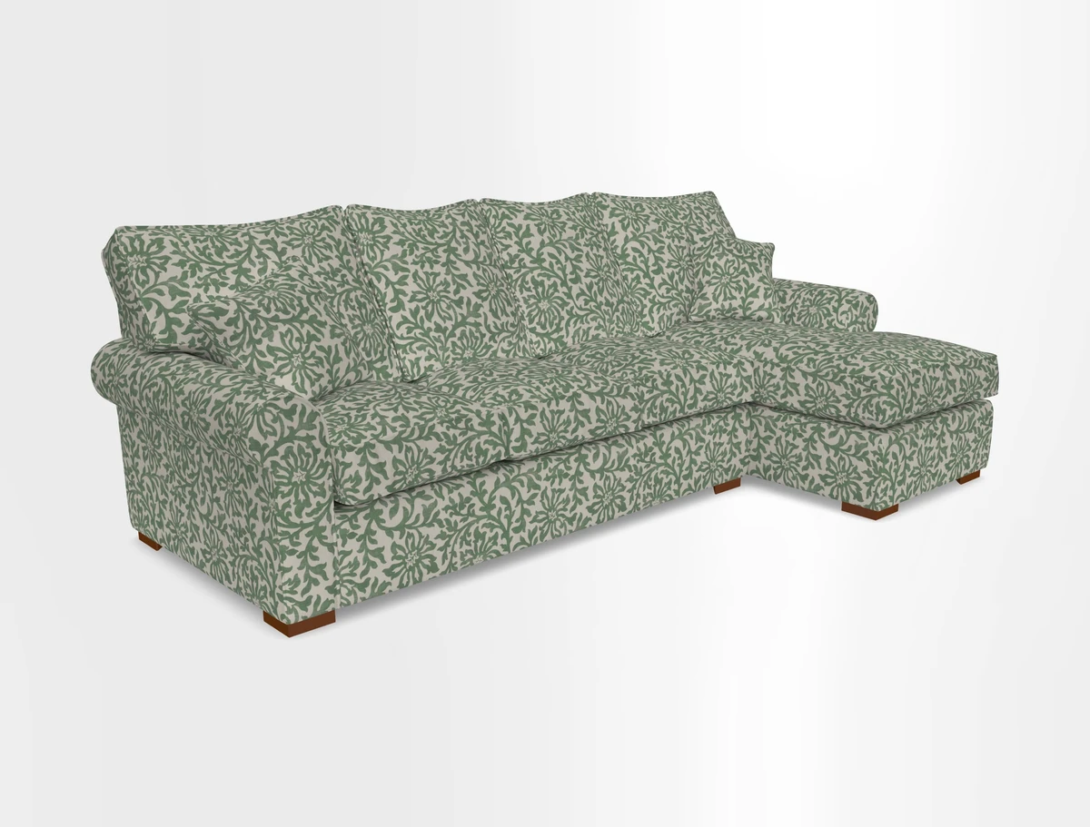 Upperton Chaise RHF in Two Tone Plain Biscuit - Loose cover option available