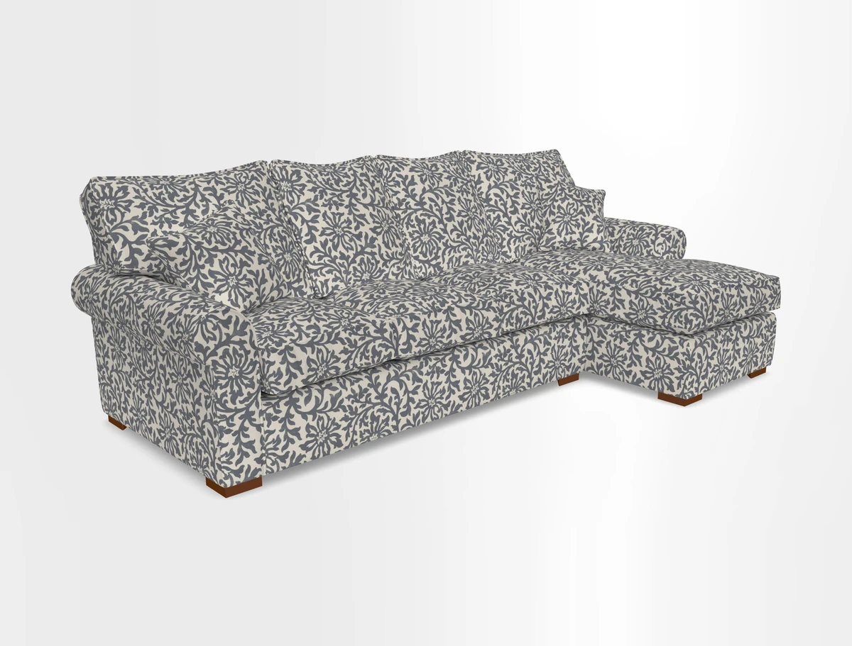 Upperton Chaise RHF in Two Tone Plain Biscuit - Loose cover option available