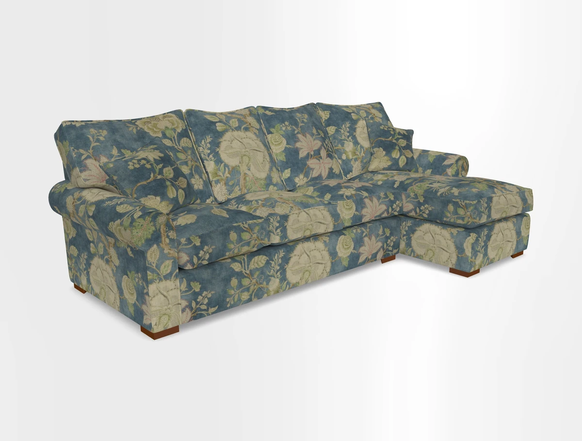 Upperton Chaise RHF in Two Tone Plain Biscuit - Loose cover option available