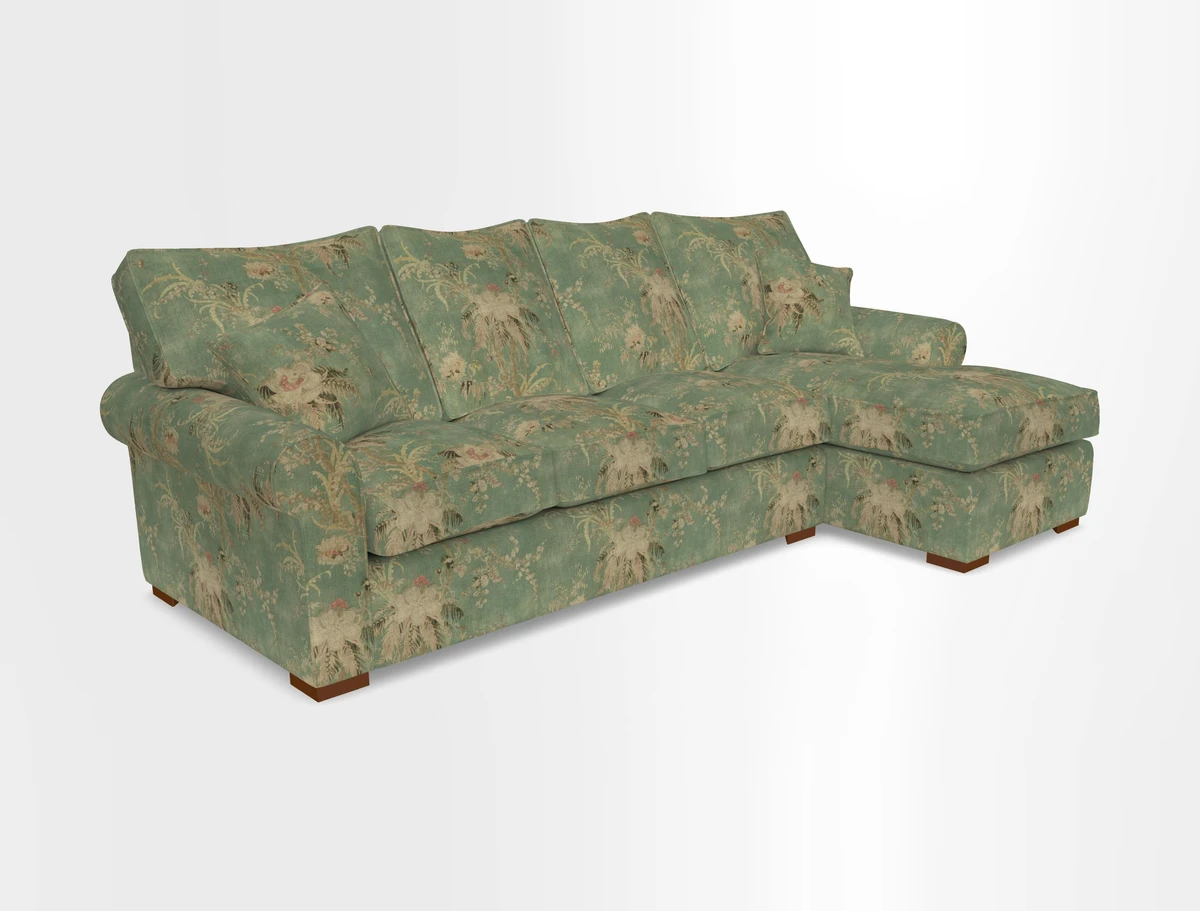Upperton Chaise RHF in Two Tone Plain Biscuit - Loose cover option available