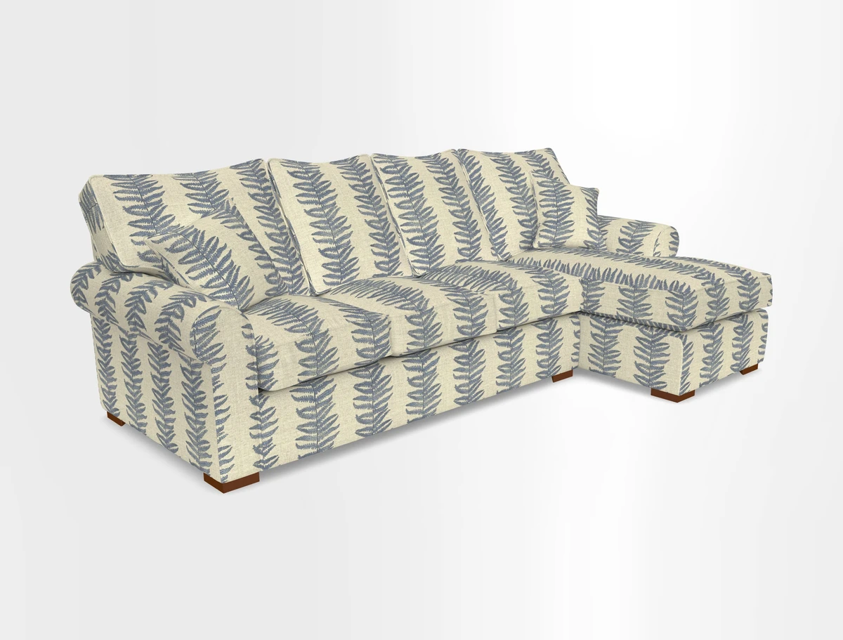 Upperton Chaise RHF in Two Tone Plain Biscuit - Loose cover option available