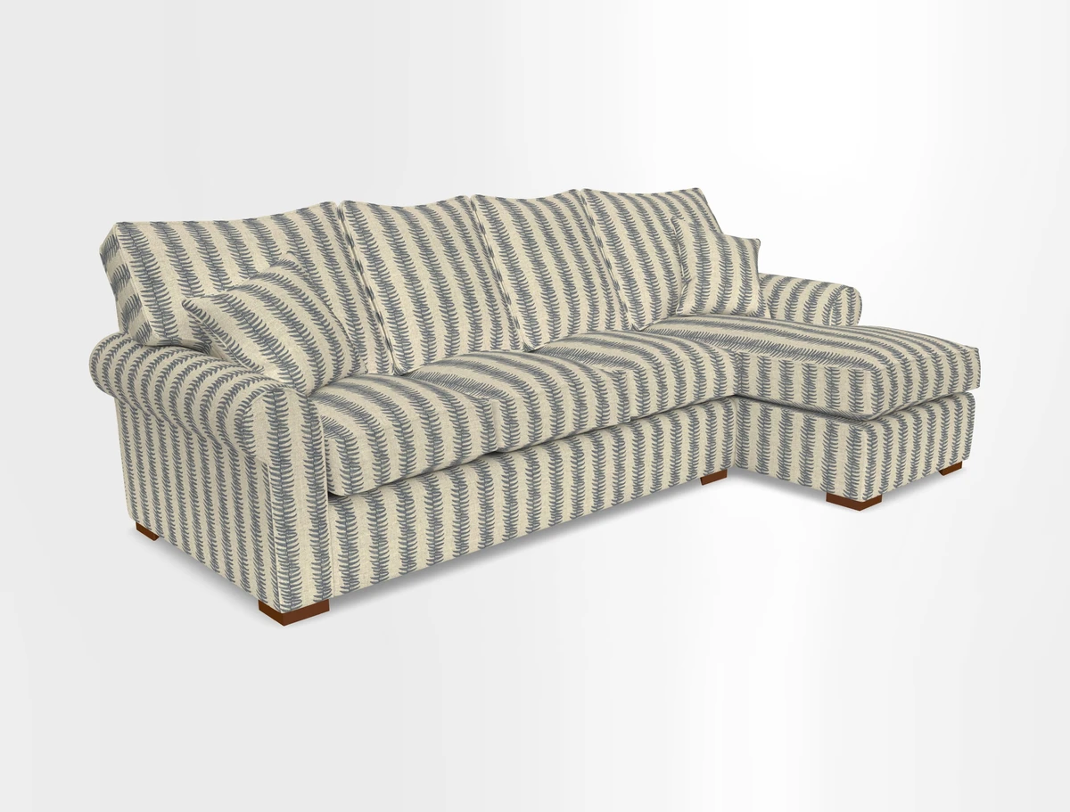 Upperton Chaise RHF in Two Tone Plain Biscuit - Loose cover option available