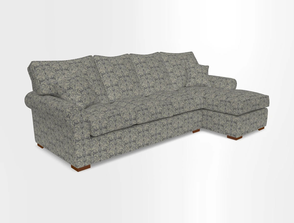 Upperton Chaise RHF in Two Tone Plain Biscuit - Loose cover option available