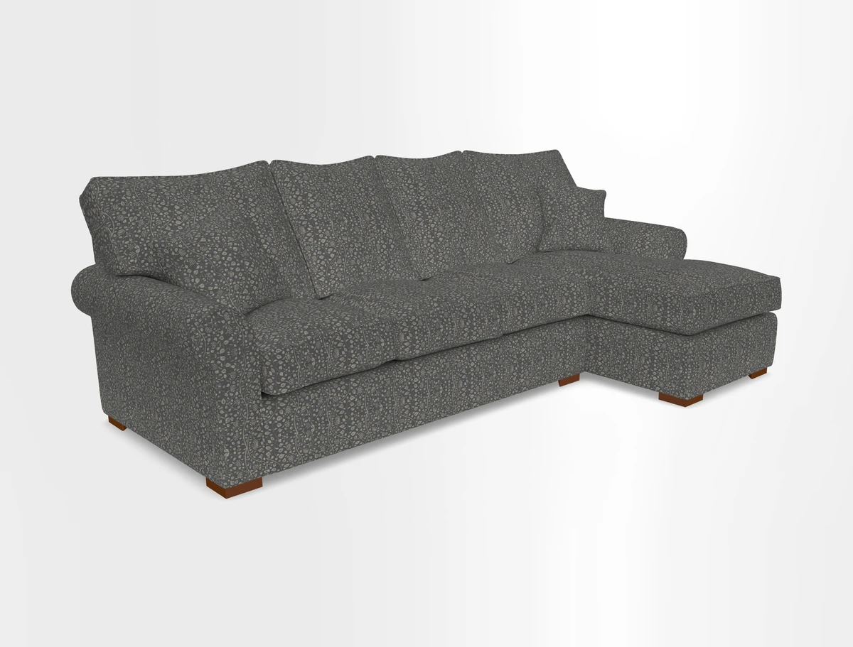 Upperton Chaise RHF in Two Tone Plain Biscuit - Loose cover option available