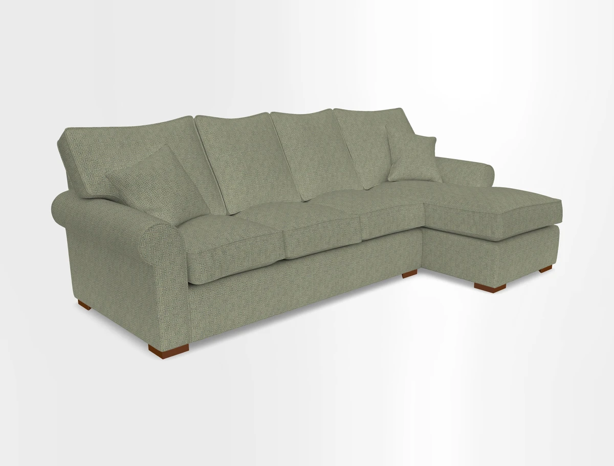 Upperton Chaise RHF in Two Tone Plain Biscuit - Loose cover option available