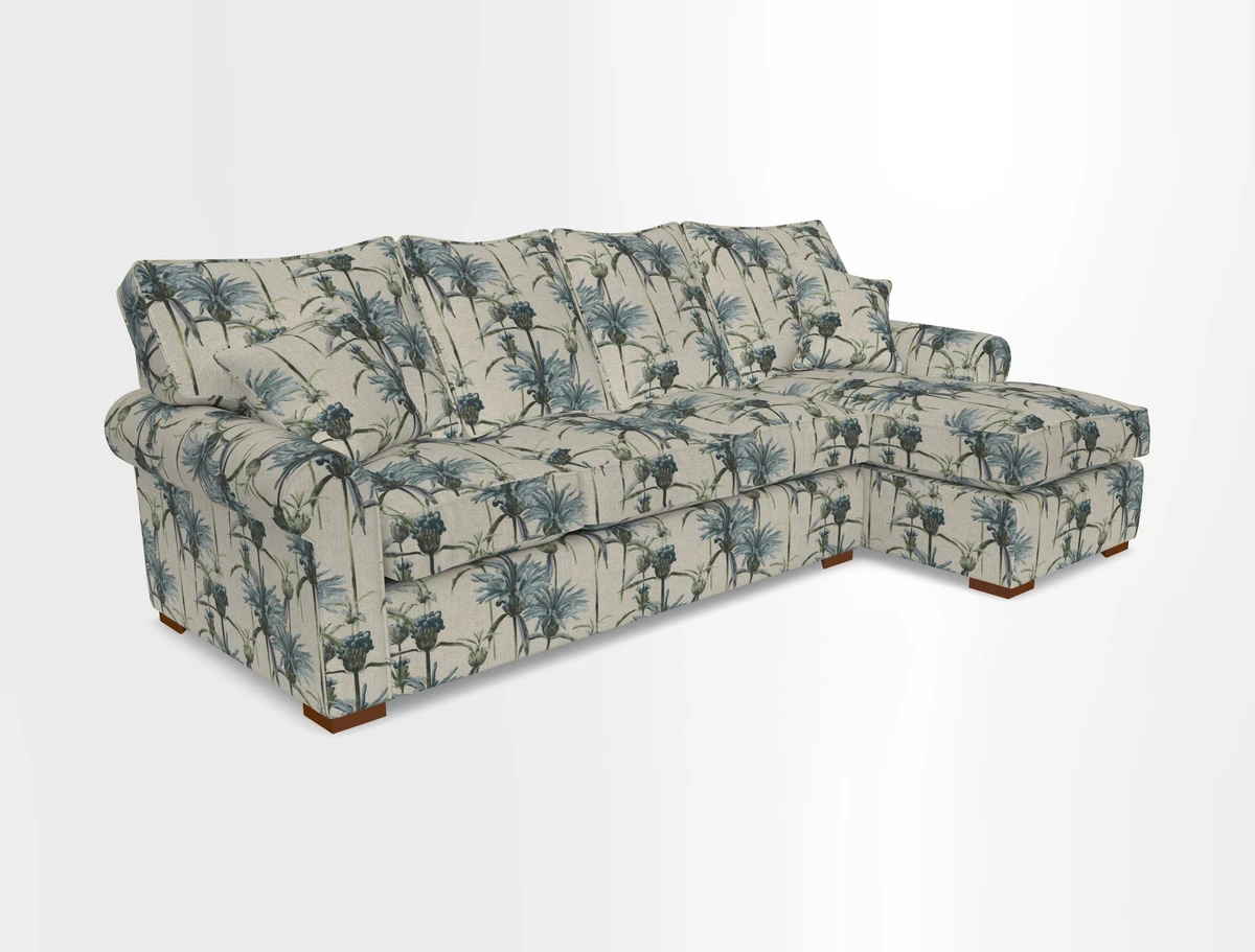Upperton Chaise RHF in Two Tone Plain Biscuit - Loose cover option available