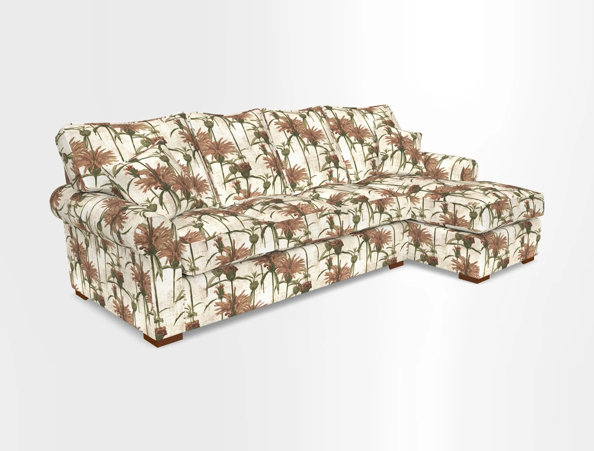 Upperton Chaise RHF in Two Tone Plain Biscuit - Loose cover option available
