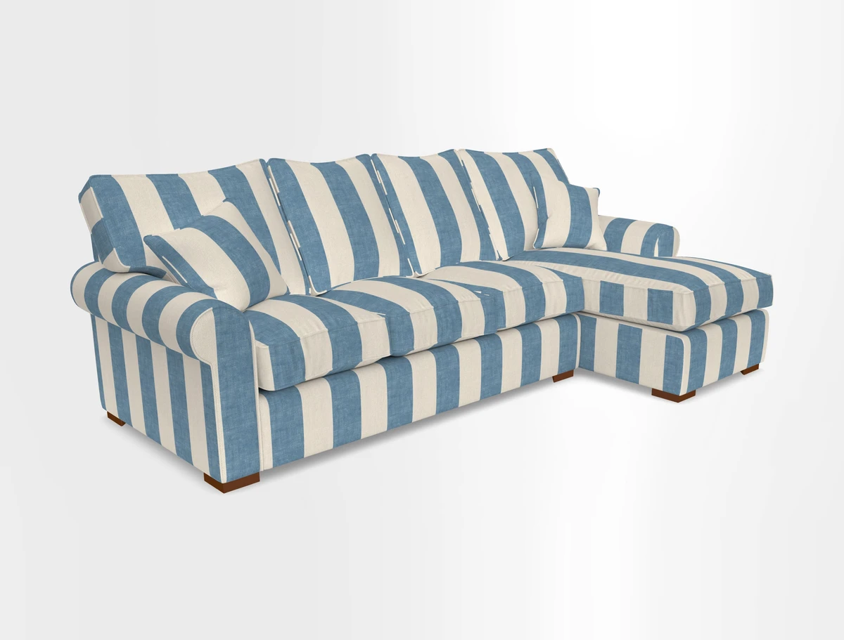 Upperton Chaise RHF in Two Tone Plain Biscuit - Loose cover option available